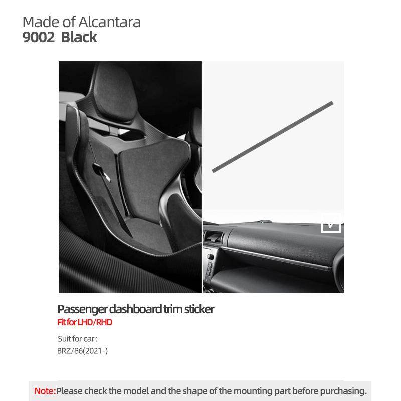 For Subaru BRZ/Toyota GR86 2025- Made of Alcantara Carbon Fiber Dashboard Trim Sticker Co-pilot Decor Car Interior Accessories