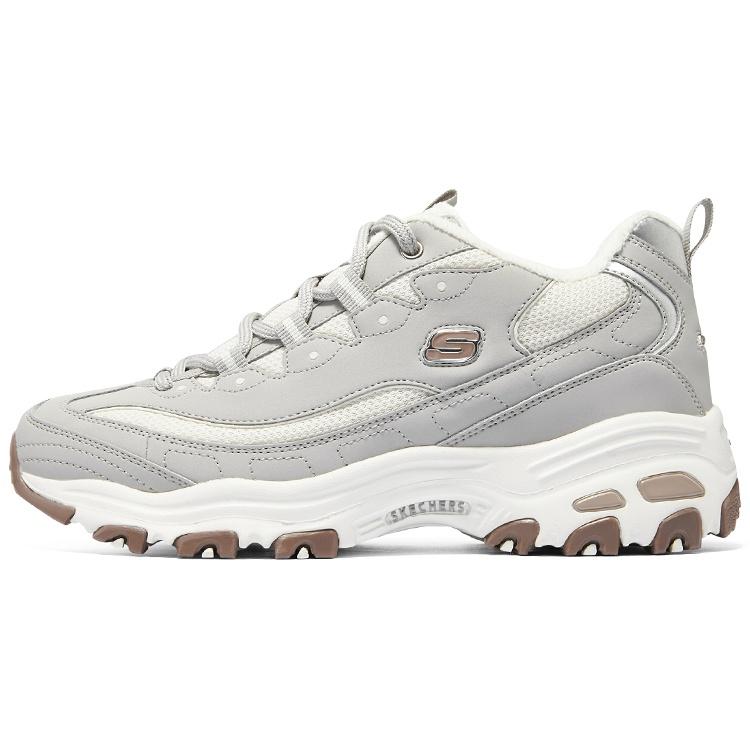 (WMNS) Skechers D lites-looking Glass Marathon Running Shoes Grey White Brown Women s 896268-GRY EU 36