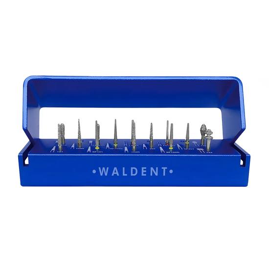 Waldent Crown & Bridge Tooth Preparation Diamond Bur Kit (Set of 14)