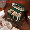 Jewelry Storage Box Pu Material With Mirror For Travel And Gifting