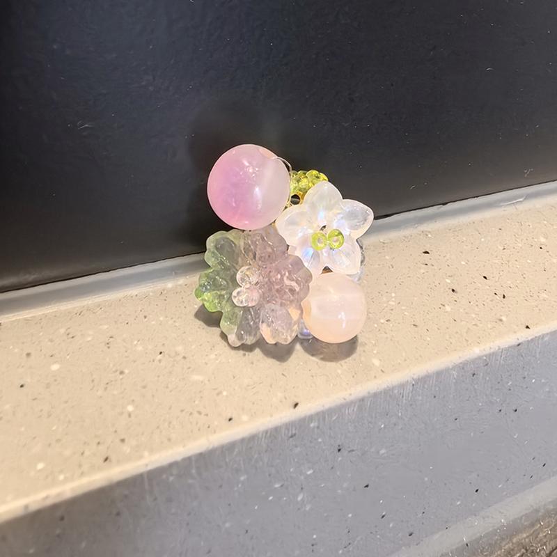 Dopamine Pearl Butterfly Beaded Jelly Shoes Sandals Accessory Diy Decorative Shoe Flower Slippers Shoe Buckle Accessories