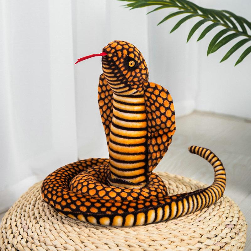 110cm Simulation Plush Toy Boa Cobra Long Stuffed Animal Snake Plushie Funny Tricky BoyFriends Halloween Gift