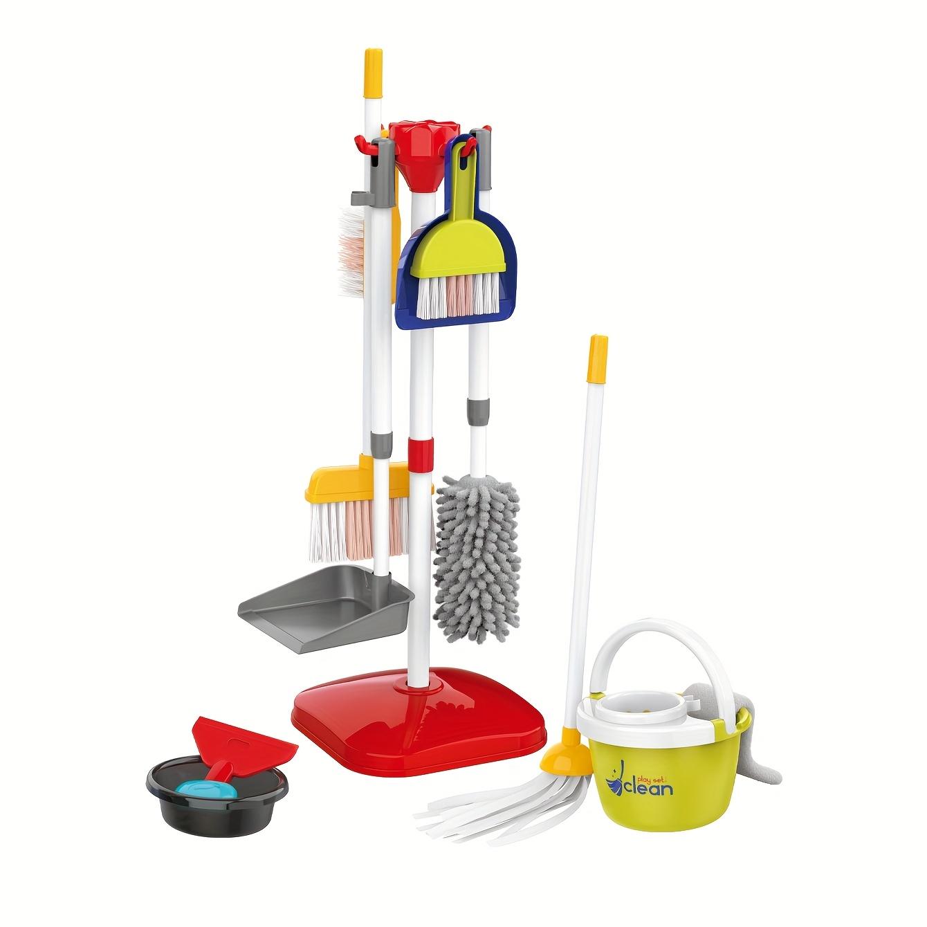Sweeping Toy Mini Cleaning Mop Tool Cleaning Hygiene Pretend Play Game Day Gift Various Simulation Cleaning Additions Battery Not Included красный