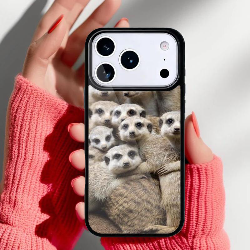 Cute Baby Meerkat Phone Case for iPhone 17 16 15 14 13 Pro Max Back Cover for 12 11 Pro Coque