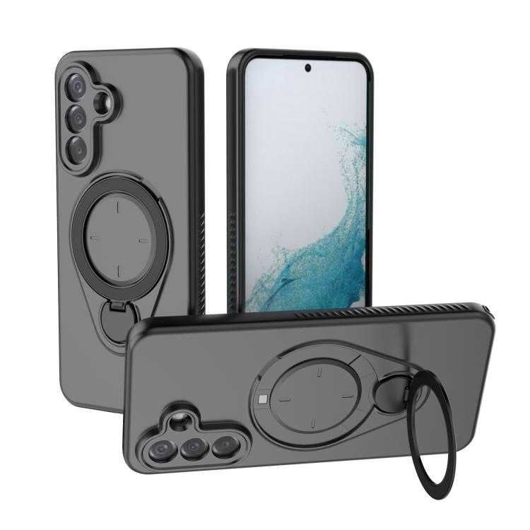 Ring Shield MagSafe TPU Phone Case With 360° Rotating Ring Holder Anti‑Fingerprint For Samsung Galaxy A17 5G