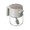 Salt Dispenser With Duals Function Glass Container For Controlled Seasoning And Spices Storage Kitchen Essential