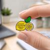 Yousheng Zinc Alloy Brooch Pin, Lemon Fruit Shape Outline Brooch with Enamel Coloring, Fade-Resistant Pin for Clothing Canvas Bags Hats