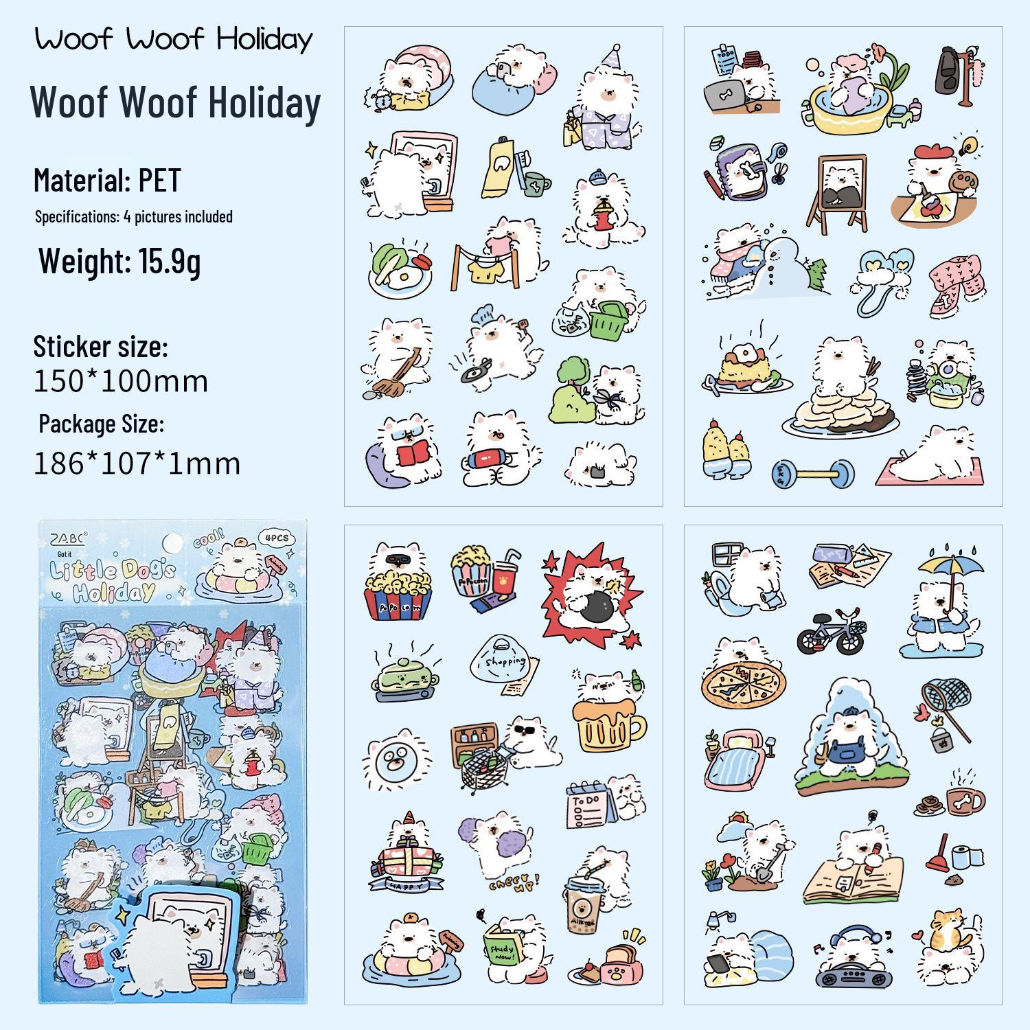 Pet-Friendly Cartoon Animal Diary Stickers for Kids - DIY Cute Animal Designs