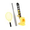 2 In 1 Baseball Tennis Pitcher Auto Pitching Machine Set with Baseballs Bat Tennis Racket Boys Girls Indoor Outdoor Sports Game