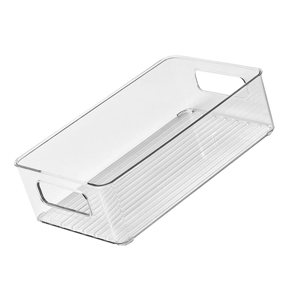 Makeup   PET Plastic Clr Bottom Stripes Desktop Storage Box for Skincare Stationary