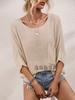 Spring/Summer New Women's Knit Loose Solid Color Imported Fashion Set Women's Knit Sweater