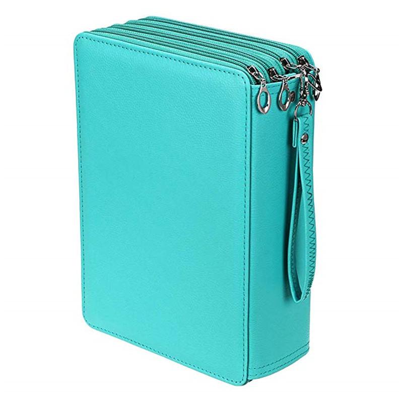 PU Material Large Capacity Pencil Case 200 Holes Student Stationery Bag Art Painting Supplies Roll Up Pen Curtain