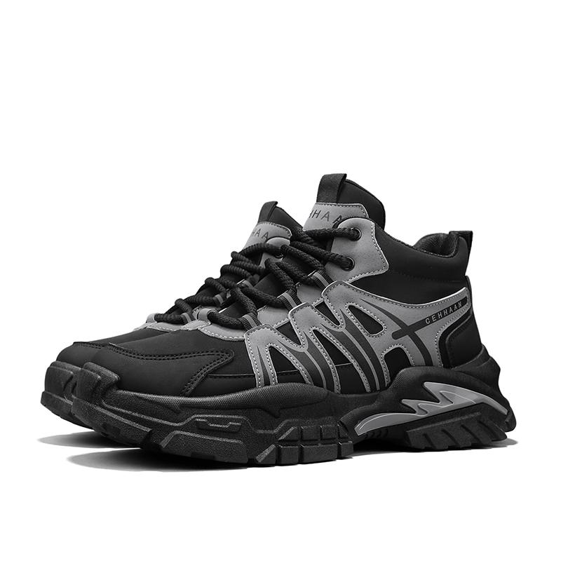 

Скейтборды мужские высокие зимние теплые кроссовки на шнуровке плоские толстые нескользящие спортивные туфли высокого качества обувь среднего возраста 39