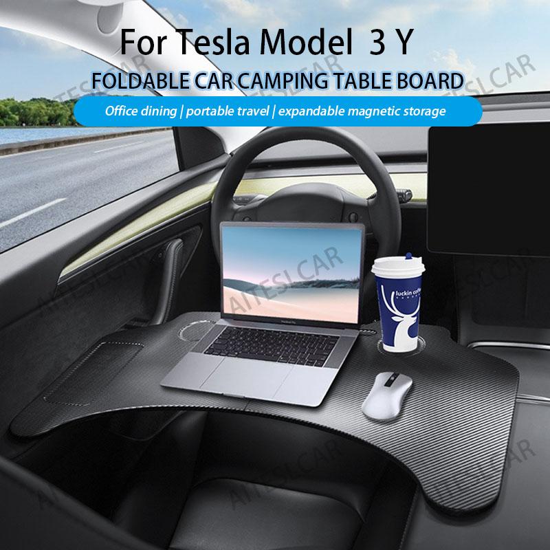 For Tesla Model X S 3 Y Highland Juniper 2018-2026 Steering Wheel Laptop Tray Food Desk Portable Office Table Car Accessories