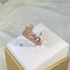 Ring Accessories Electroplated Rose Gold Korean Version Crown Diamond Ring for Women