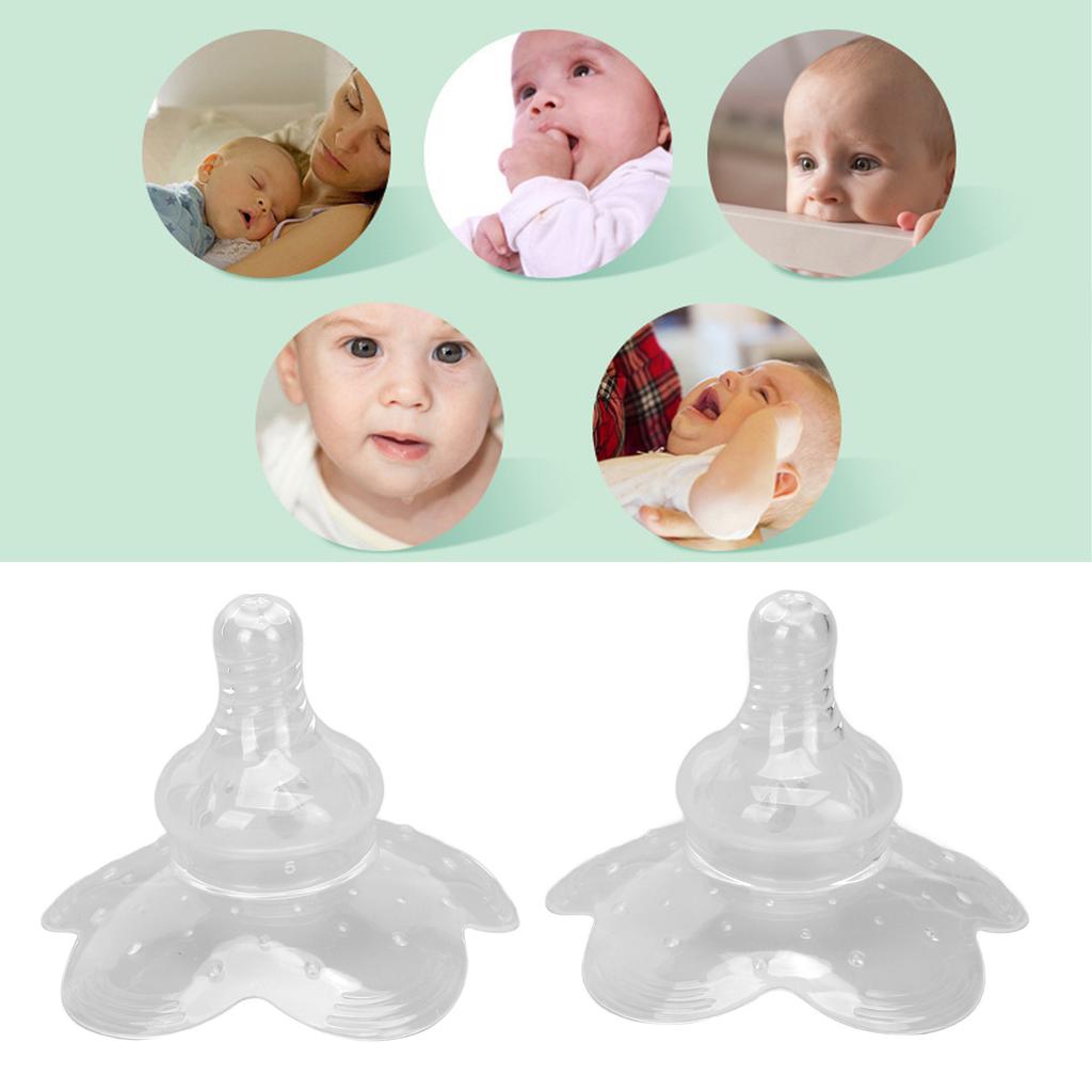 2 szt. Nakładki na brodawki silikonowe do karmienia piersią, ochraniacze na brodawki dla płaskich i wklęsłych brodawek