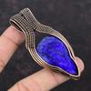 Faceted Blue Sapphire Pendant Copper Wire Wrapped Gemstone Pendant Handmade Copper Jewelry Designer Pendant Wire Wrap Jewelry Gift For Women
