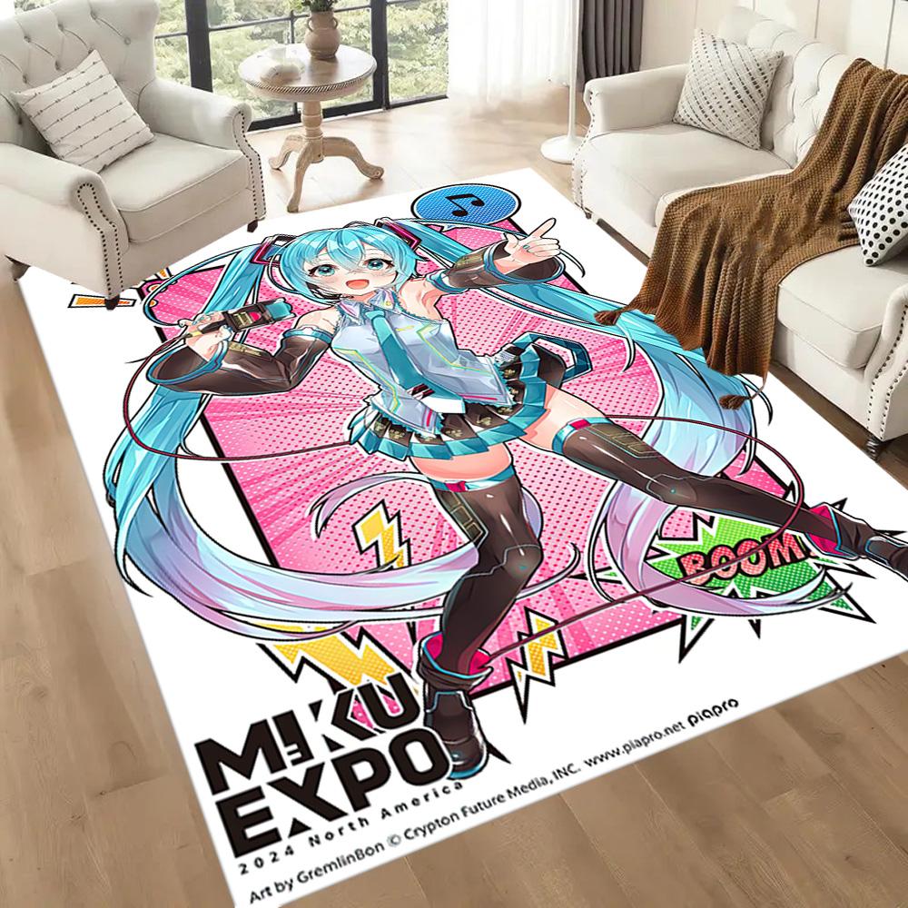Hatsune Miku Square rugs are a great choice for living rooms, bedrooms, home décor, and as gifts.