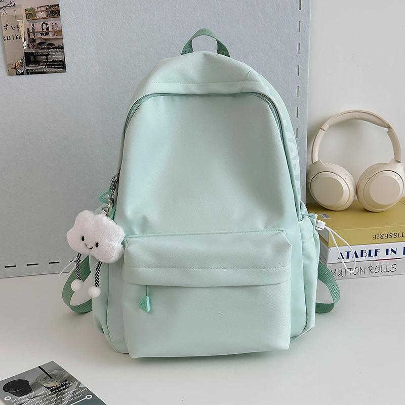 New Korean Style Campus Backpack Large Capacity Lightweight Student Schoolbag Women's Fresh Travel and Casual Letter Backpack