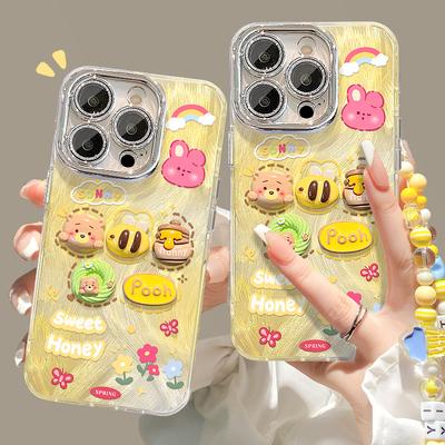 This Cute Cartoon 3D Figurine Is Suitable for IPhone 16pro, Phone Case 15max, Bracelet 14, Gauze 13, Fully Wrapped and Shock-proof