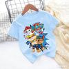 PAW Patrol Children Short Sleeve T-shirt Cartoon Chase Skye Print Pullover Boys Girls Summer Breathable Casual Cotton Tops Gifts