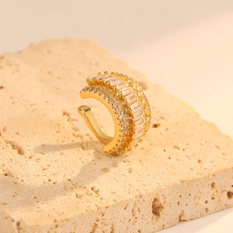 

Элегантные серьги-каффы с цирконами и стразами для женщин - Не требуют пирсинга