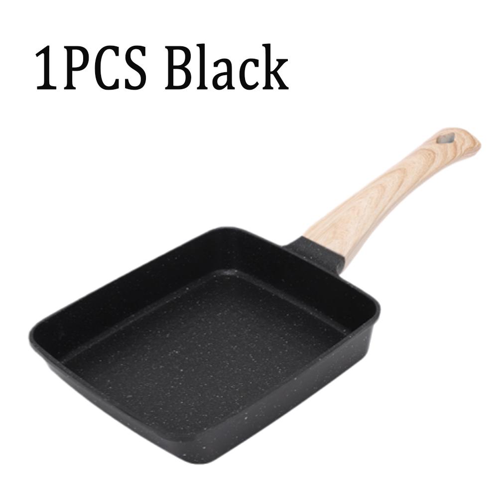 

1pcs Flat Bottomed Pans Maifanite Pot Non Stick Compositepan Base Household Gas Induction Cooker Universal Square Frying Pots 15X18cm