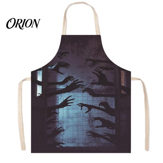Creepy Butcher Apron Halloween with Realistic Blood Stain, Washable Protective Work Apron, Novelty Barbecue Horror Costume Prop for Cosplay