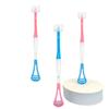Brosse à dents multifonctionnelle à trois faces pour enfants, cheveux doux, bébé de 2-6-12 ans, soins buccaux en forme de U, nettoyage, grattoir à langue
