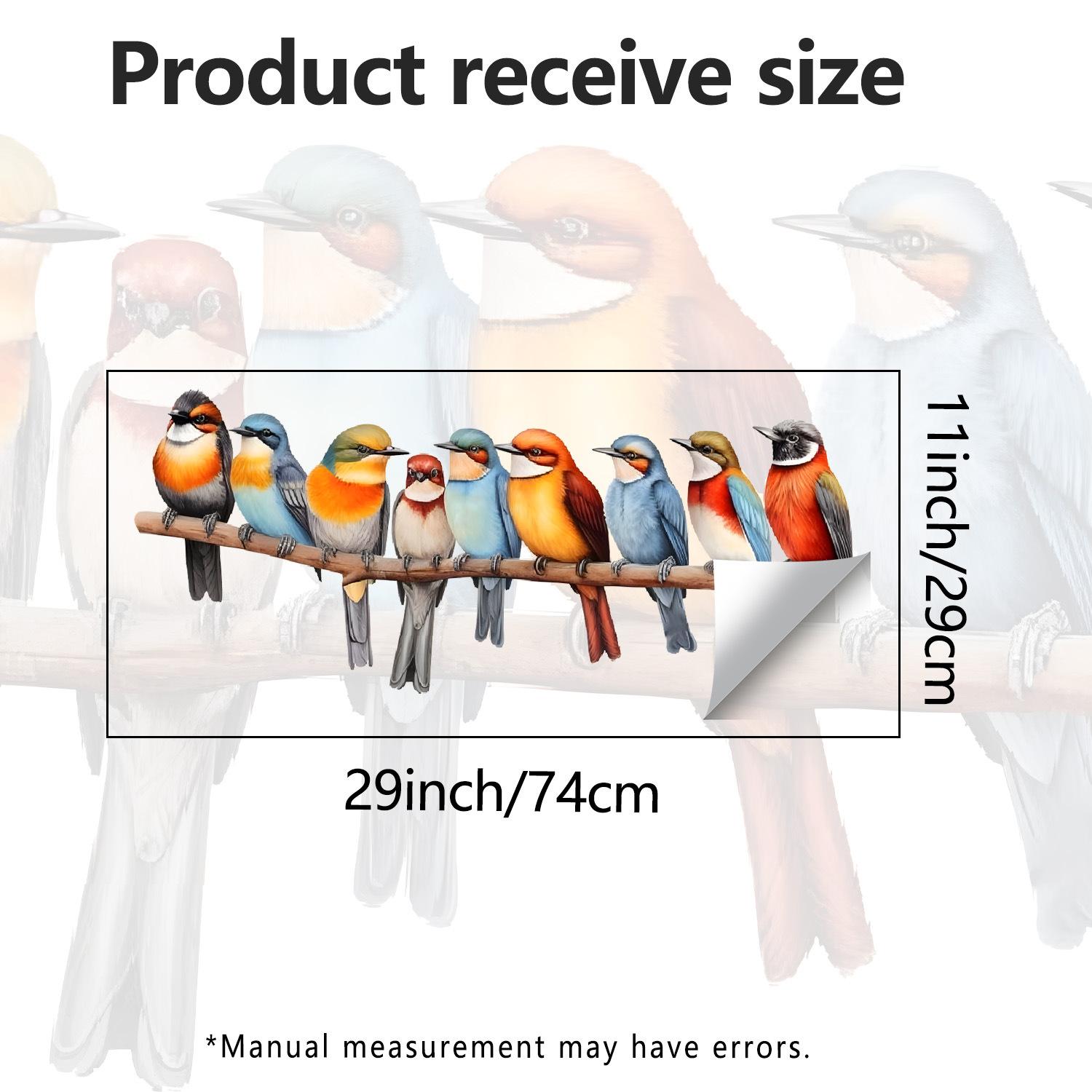 

Creative Colorful Bird on Branch Wall Sticker for Kids Room Living Room Bedroom Home Decor 29x74cm разноцветный