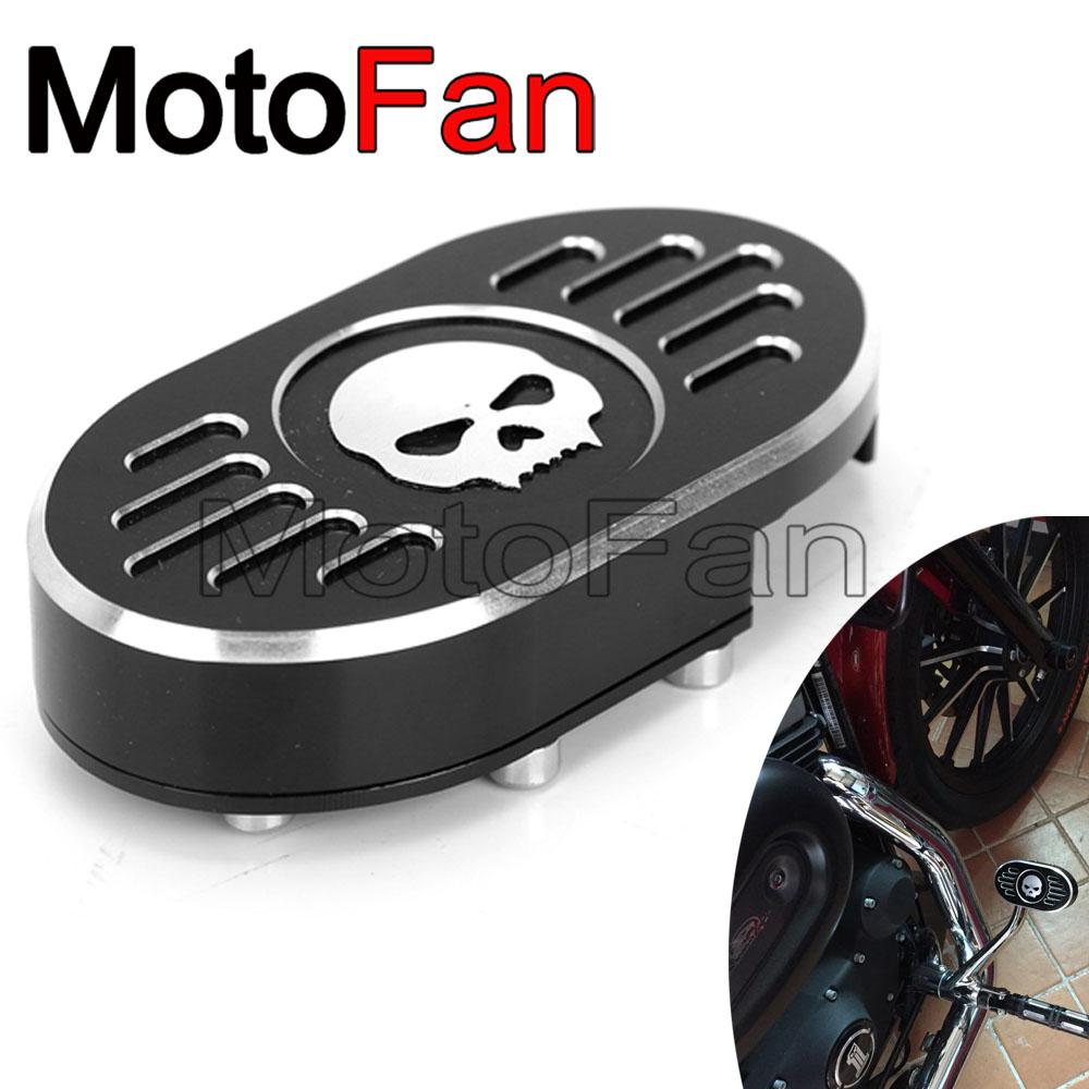 Motorcycle Brake Pedal Pad MX Offroad Style Foot Pegs Footrest Cover Aluminum For Harley Sportster XL883 Iron XL1200 Universal