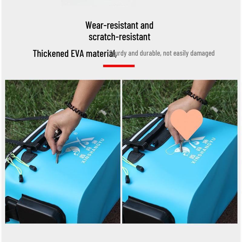 Zusammenklappbare Lebendköderbox zum Angeln - Verdickter Fischbehälter und Zubehör.