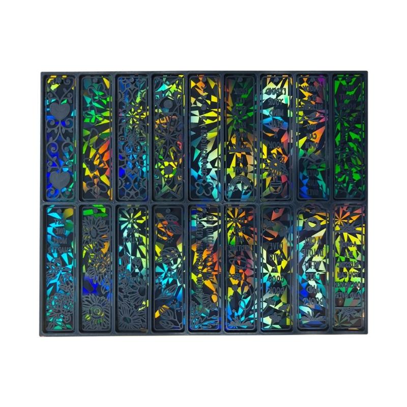 18 Styles Bookmark Silicone Mould Casting Craft Pendant Resin Epoxy DIY Rectangle Bookmark Mold for Jewelry DIY Fans