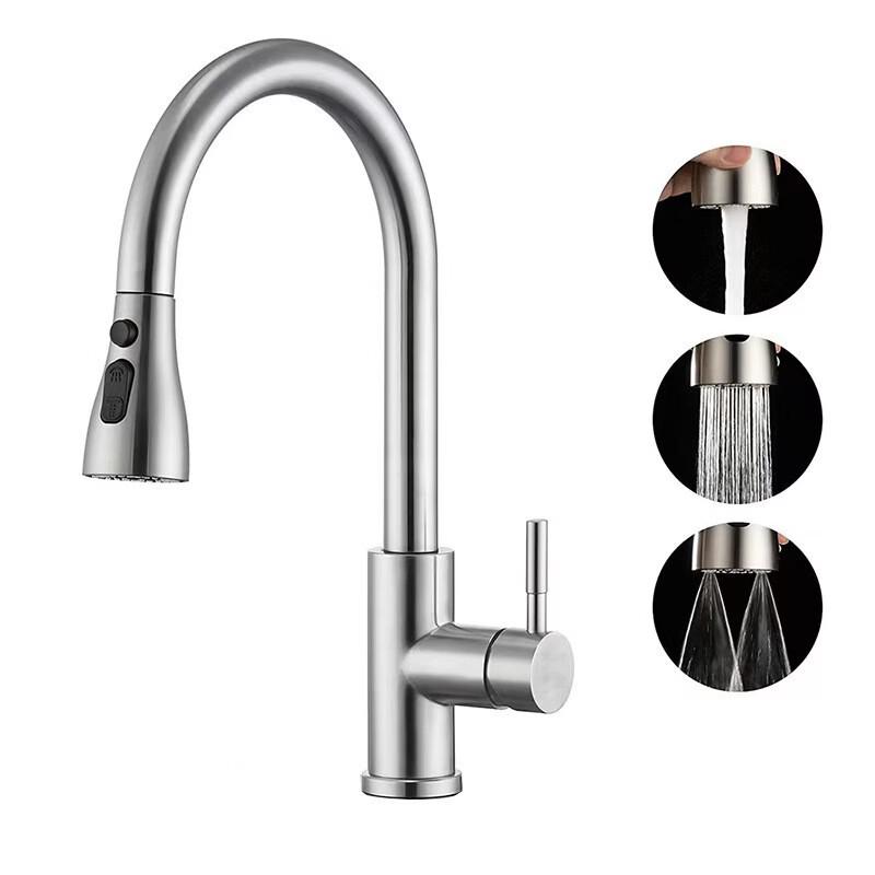 Handun 304 Stainless Steel Universal Kitchen Faucet