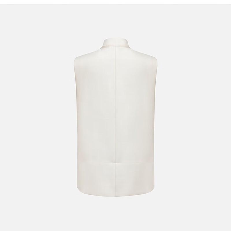 EP YAYING Women's Merino Wool Embroidered Stand Collar Vest Jacket