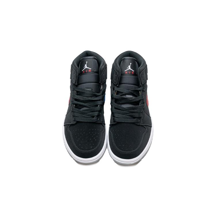 (GS) Air Jordan 1 Retro Mid 'Black University Red' Kids' 554725-065