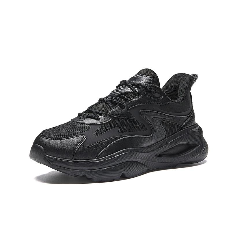 Anta Life Collection Slip Resistant Abrasion Resistant Low Top Casual Shoes Men's Black 112448841-2