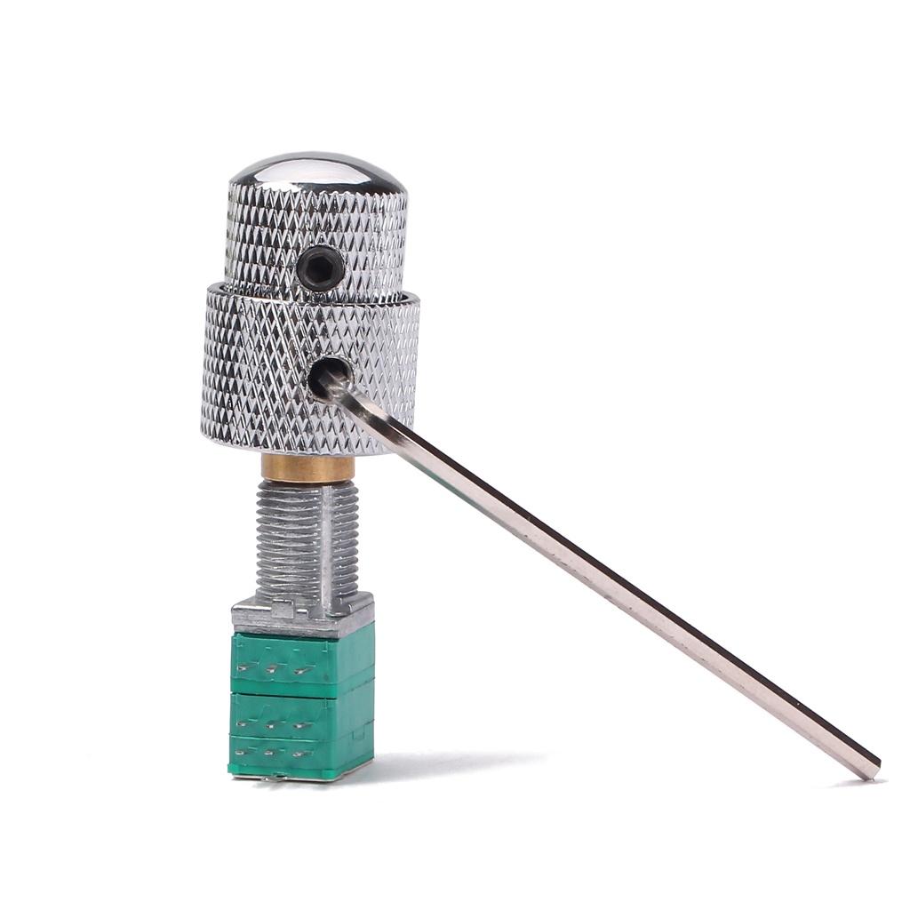 Potentiometer mit Drehschalter Rändelwelle A504 + B103 + B103 für Gitarre