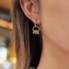 Light Luxury Niche High-end Color Matching Multi-ring Pendant Earrings