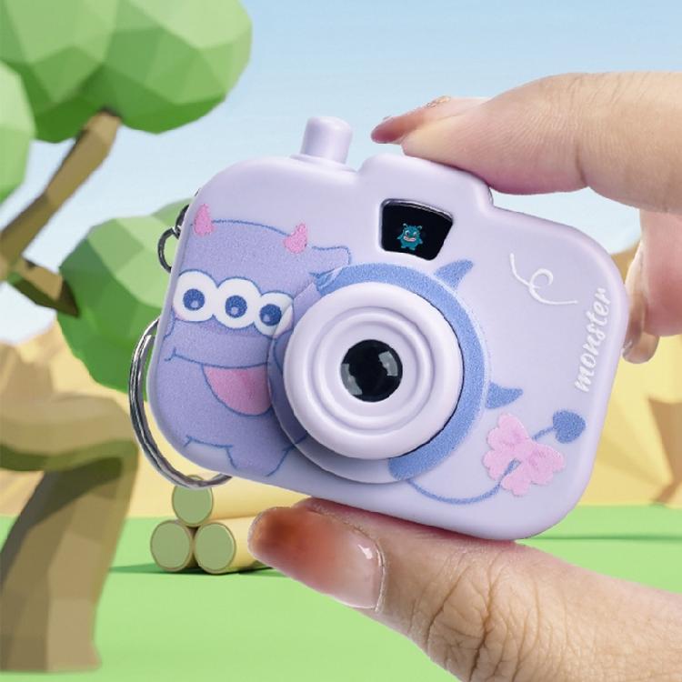 Creative Play Projector Camera Keychain For Kids Portable Plastic Toy With Cartoon Light Display Stylish Keyring
