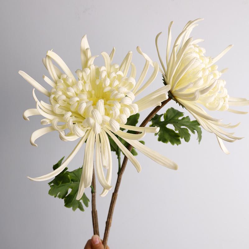 Realistic PU Chrysanthemum Artificial Flower for Wedding and Home Decor