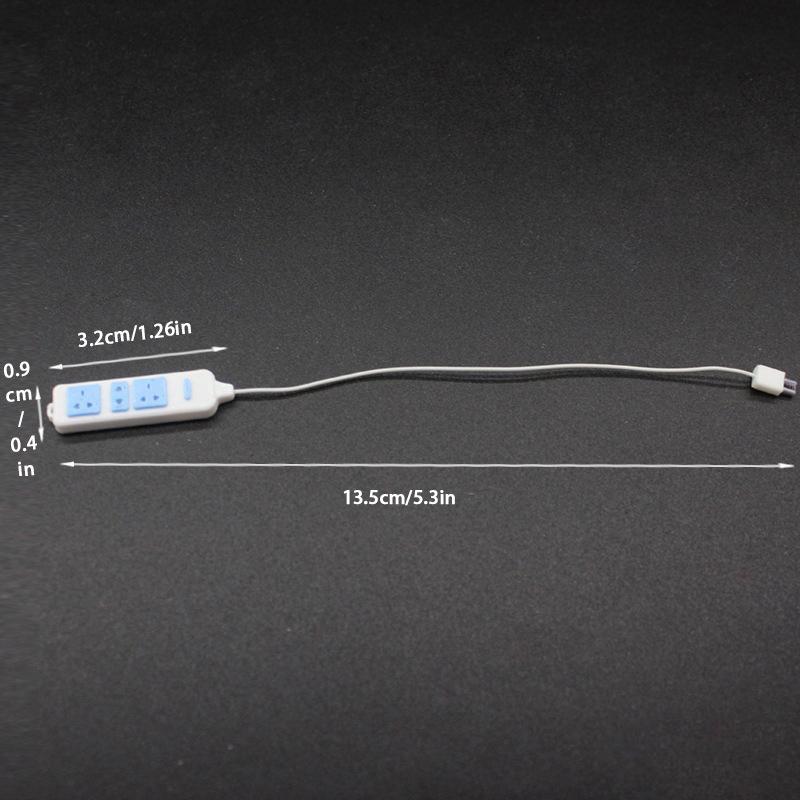 1Pc Haushaltsgeräte Zubehör 1/12 Puppenhaus Buchse Mit Kabel Modell Puppen Haus Dekoration Kid Pretend Spielen Spielzeug