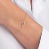 Prezzo di Fabbrica Regolabile Bracciale Occhi di Bue Blu in Argento Sterling 925
