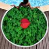 Green Yellow Leaves Print Round Beach Towel,Microfiber Circle Beach Towels Sand Free Quick Dry Picnic Yoga Mat Circle Tablecloth