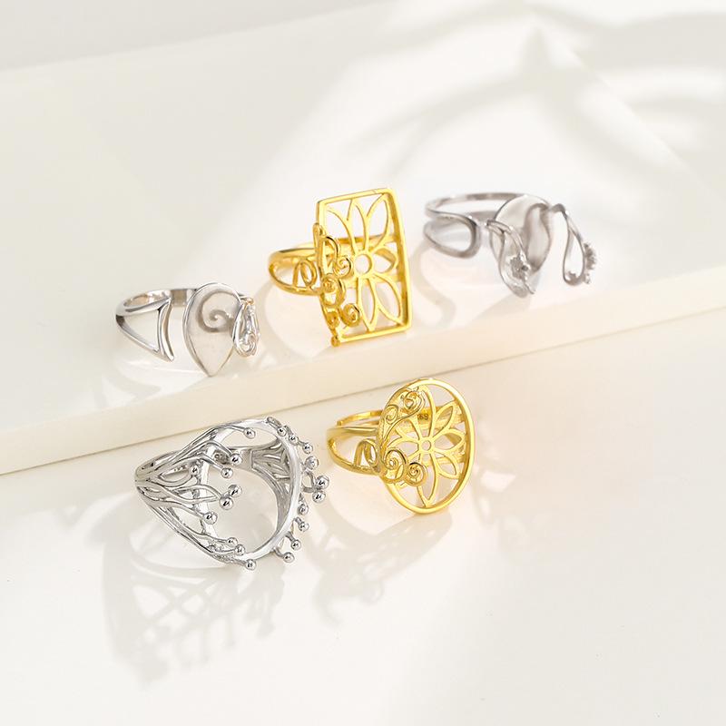 Porte-bague DIY Incrusté de Cire d'Abeille et de Jadéite - Accessoire de Mode Unisexe pour l'Index