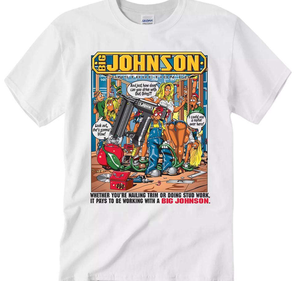 НОВАЯ футболка Big Johnson Хлопок Унисекс S-5XL Унисекс Футболка XXXL