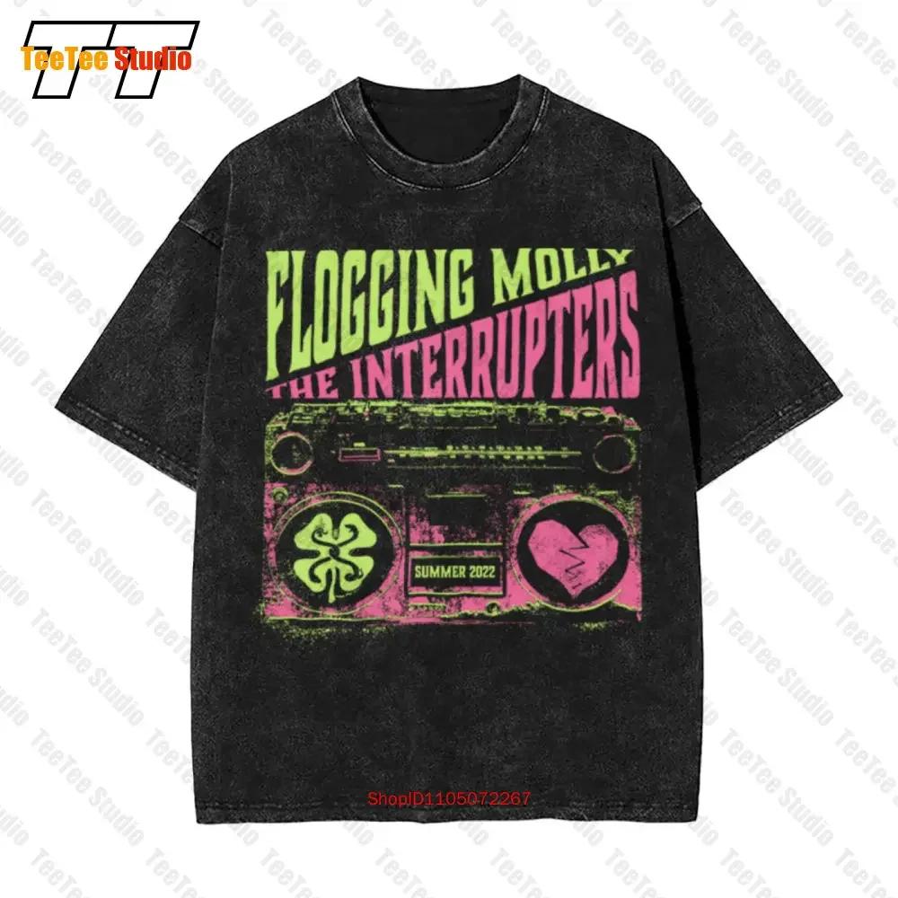Summer Flogging Molly The Interrupters Tour Punk Black Vintage Oversized TShirt Xl QNI S