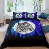 Owl Duvet Cover Set 3D Boho Owl Bedding Set Boho Exotic Style Comforter Cover Moon Safari Bird Animal Print Quilt Cover Queen