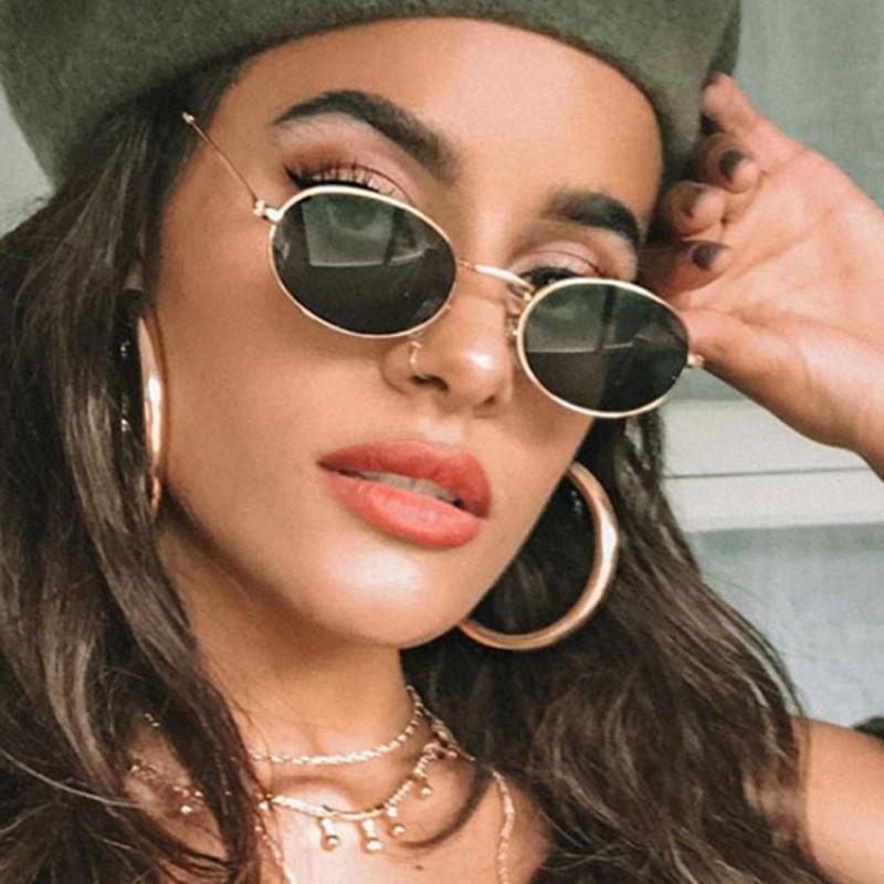 Retro Oval Sunglasses Men'S Brand Designer  Fashion Vintage Sun Glasses Women  Female Shades Glasses Uv400