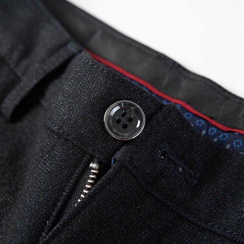 MONTAGUT Men's Thickened Warm Straight-Leg Business Pants